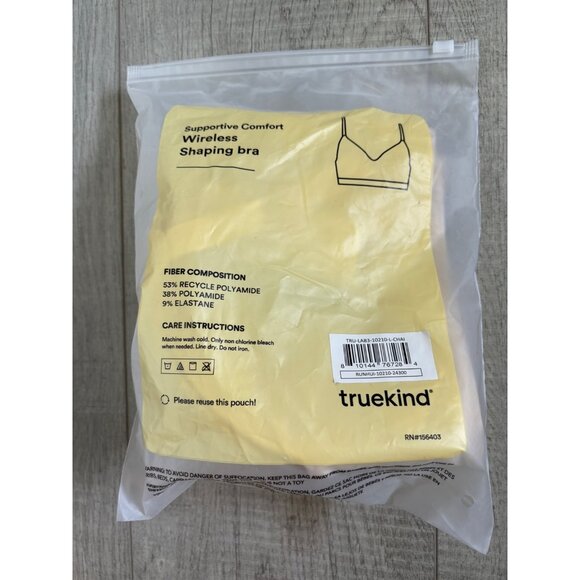 Truekind Supportive Comfort Wireless Shaping Bra Chai L - Picture 2 of 3